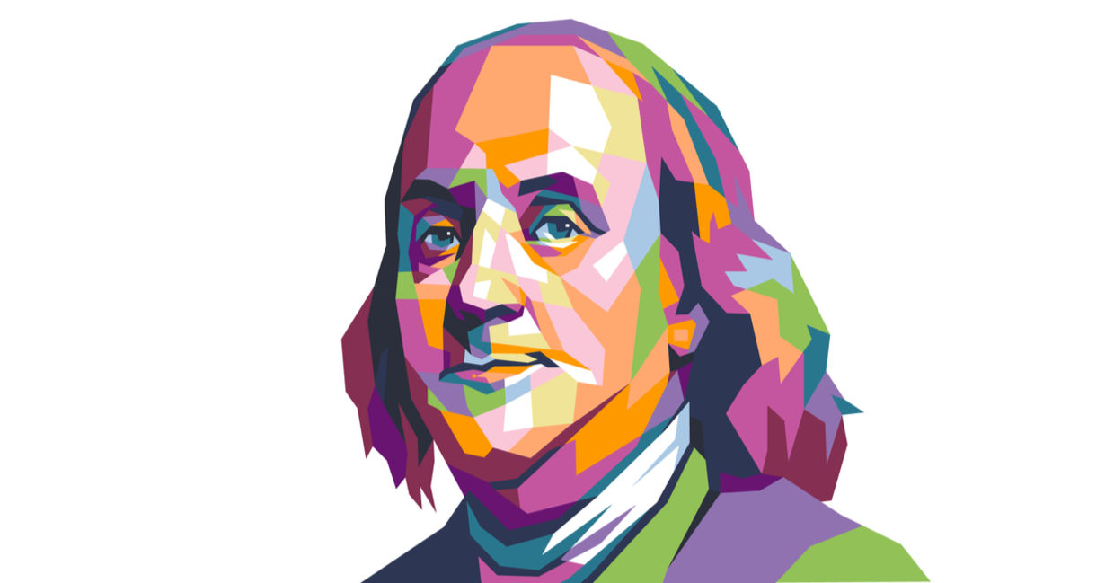 An image of Benjamin Franklin. An image of Benjamin Franklin.