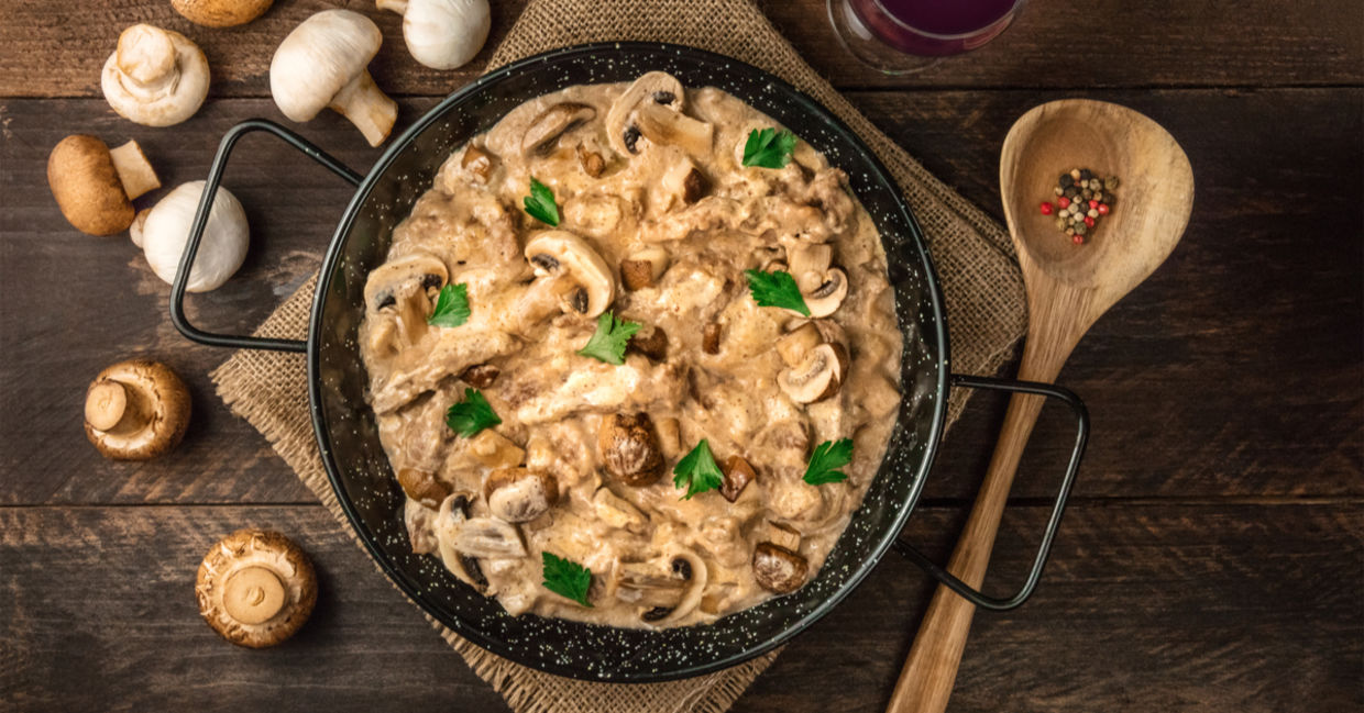 Make beef stroganoff with healthy cremini mushrooms. Make beef stroganoff with healthy cremini mushrooms.