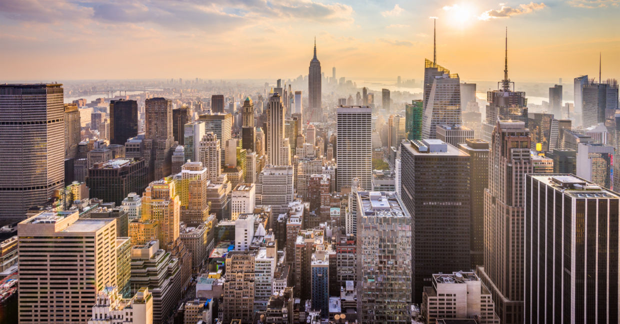 New York city skyline. New York city skyline.