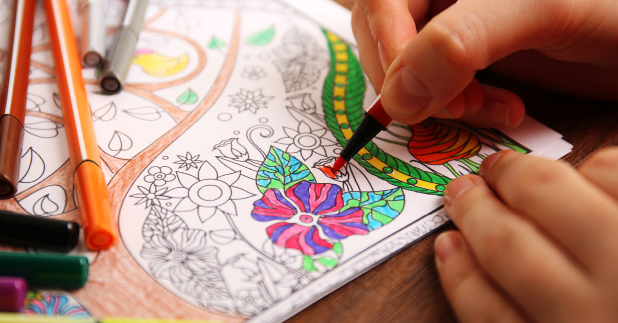 Coloring is relaxing. Coloring is relaxing.