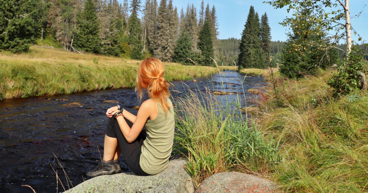 Listening to a babbling brook while you meditate. Listening to a babbling brook while you meditate.