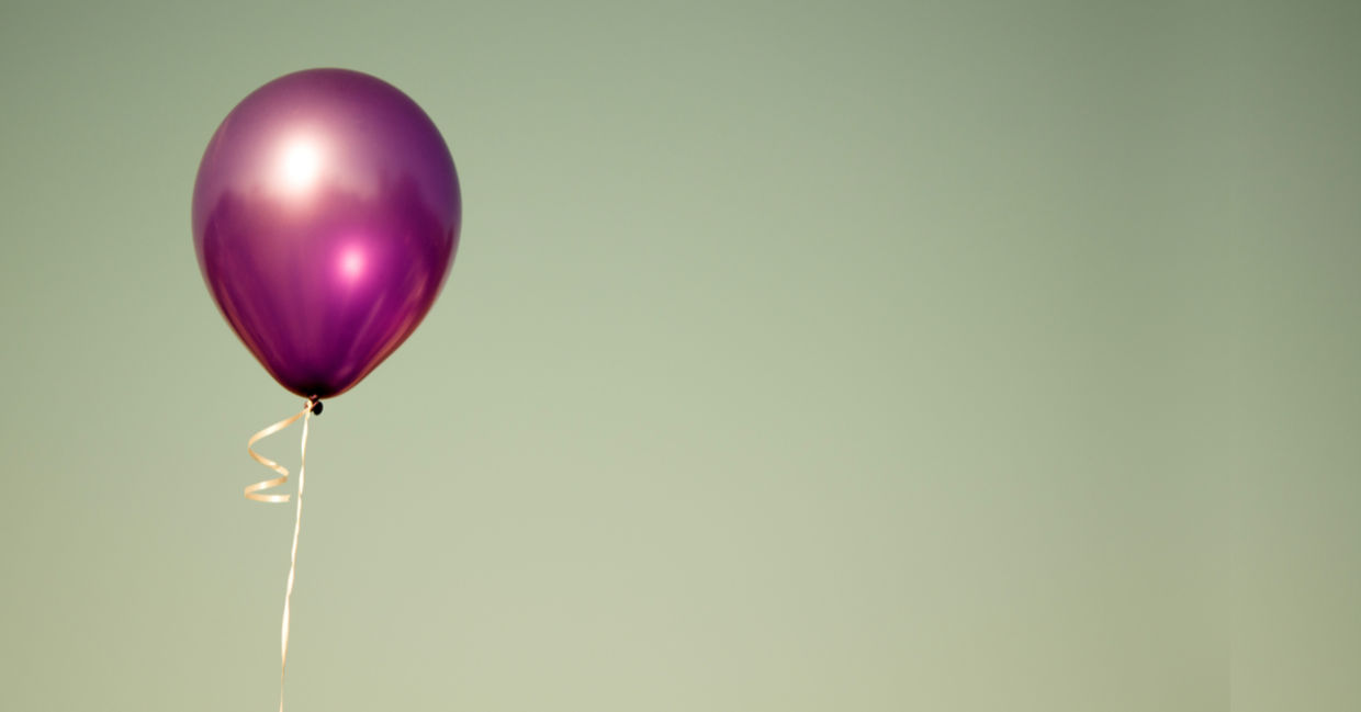 A rising balloon indicating an elevated mood A rising balloon indicating an elevated mood