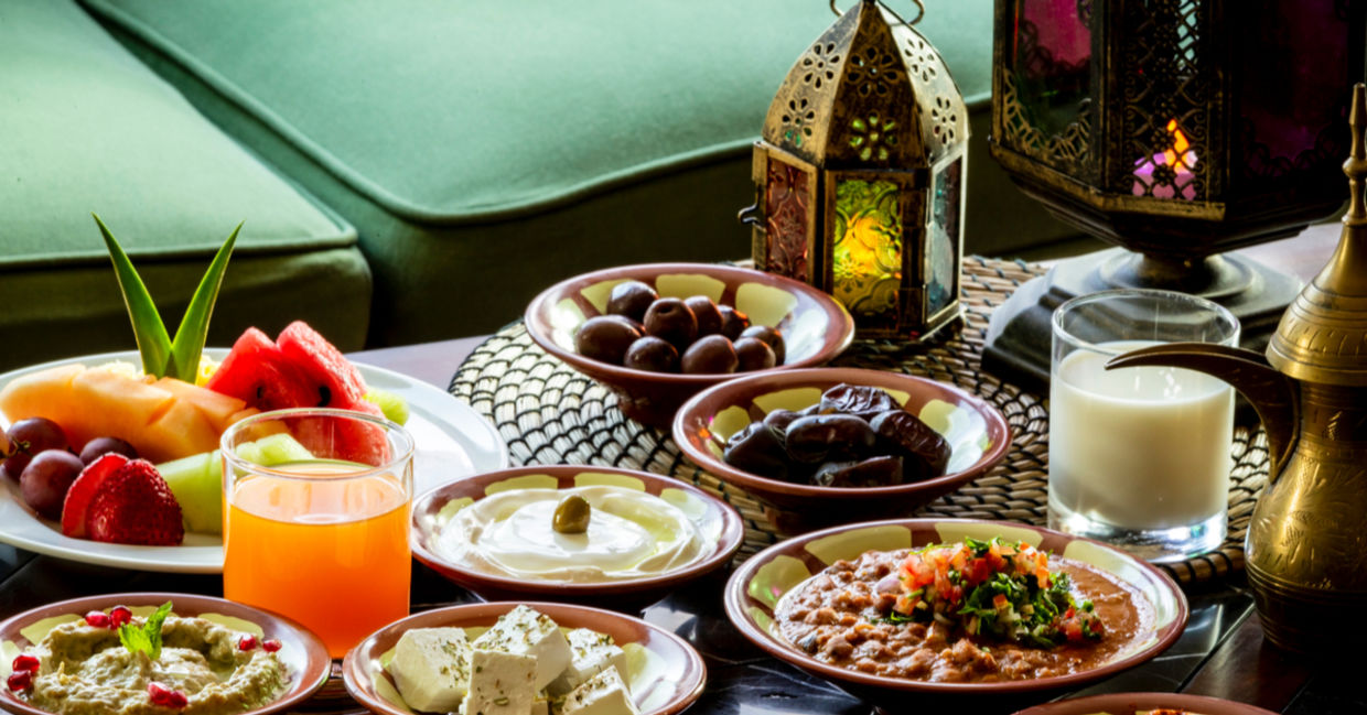 Traditional sacred Iftar meal for the beginning of Ramadan. Traditional sacred Iftar meal for the beginning of Ramadan.