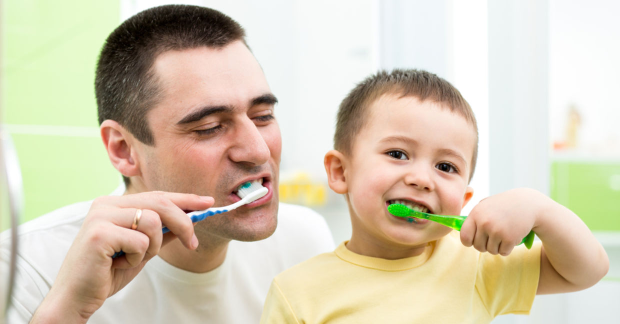 Make toothbrushing part of your morning wellness routine. Make toothbrushing part of your morning wellness routine.
