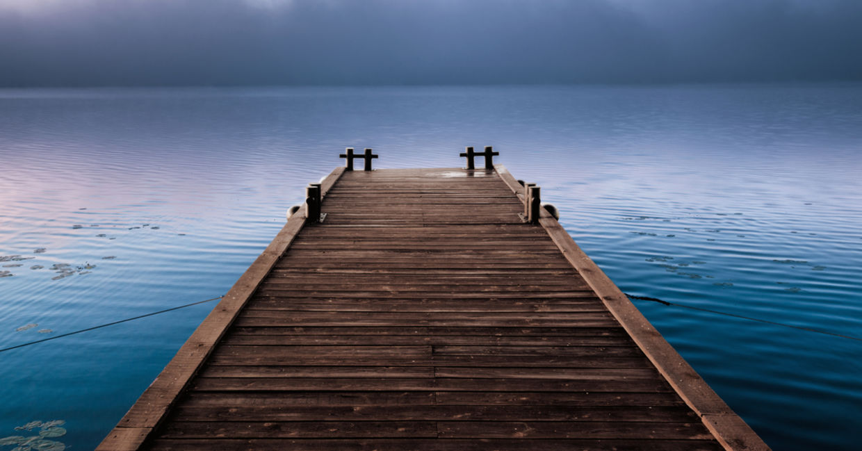An empry dock.