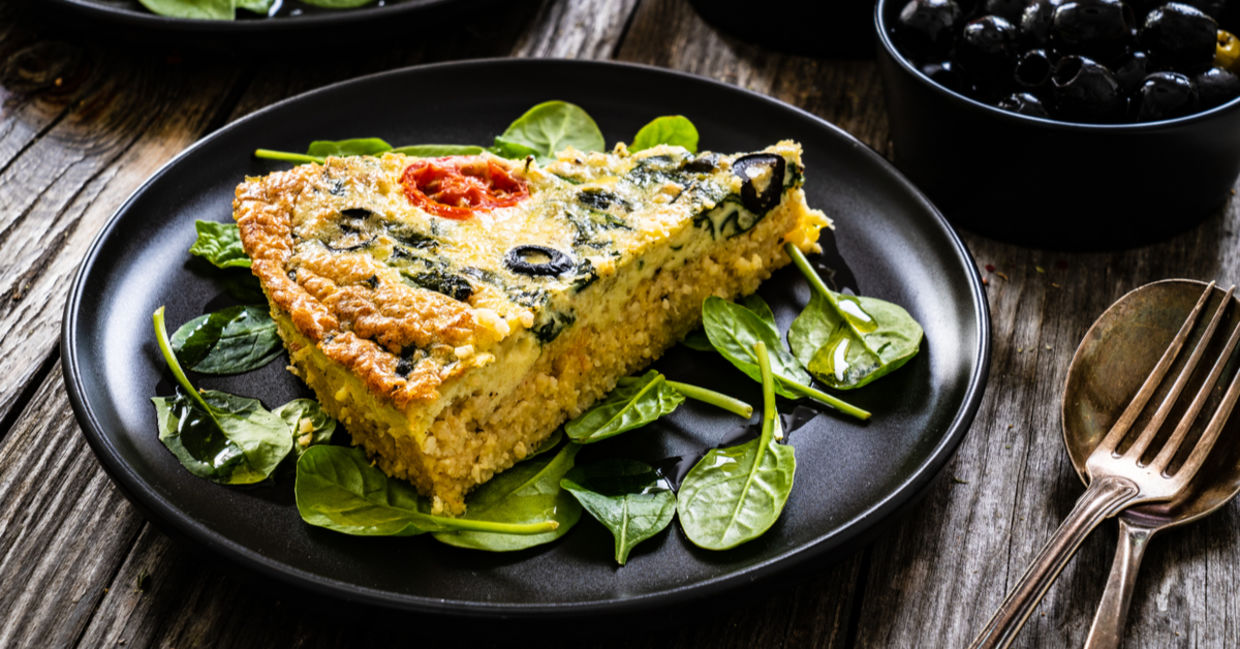 Use millet flour to make quiche gluten-free. Use millet flour to make quiche gluten-free.