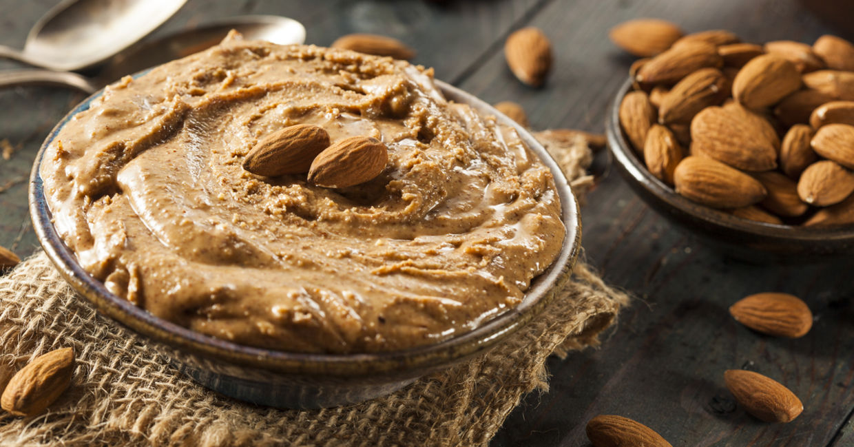 Healthy almond butter is a good source of plant-based protein. Healthy almond butter is a good source of plant-based protein.