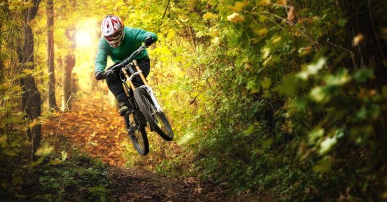Finally biking on a difficult trail. Finally biking on a difficult trail.