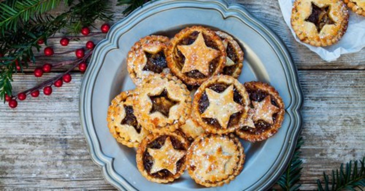 A plate of traditional Christmas mince pies. A plate of traditional Christmas mince pies.