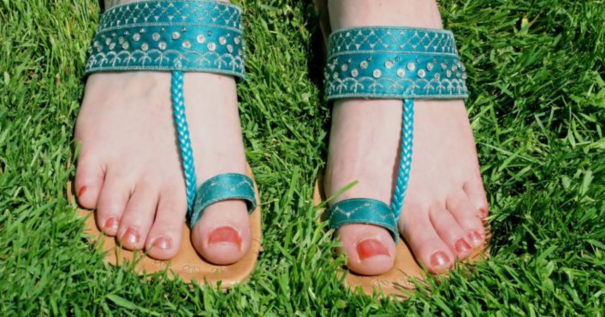 Pretty feet in sandals. Pretty feet in sandals.