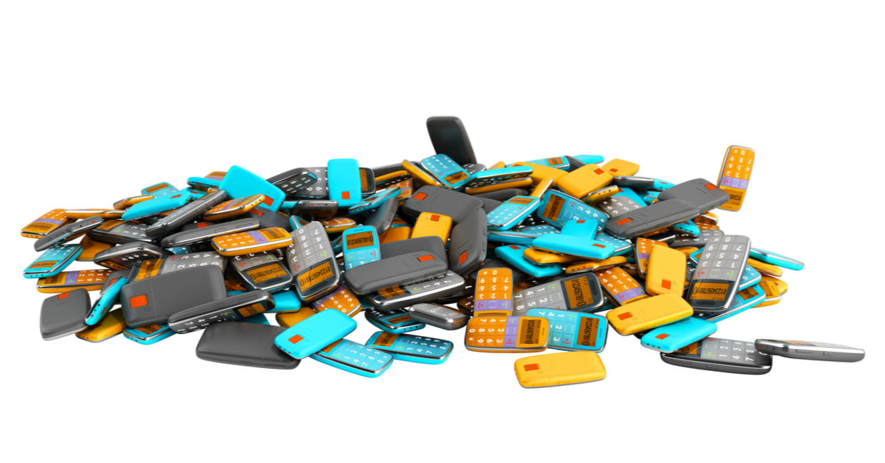 Old cell phones. Old cell phones.