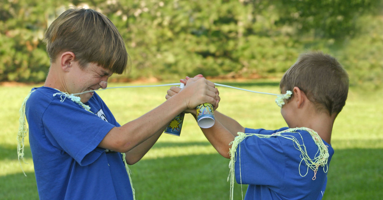 Silly string fight.