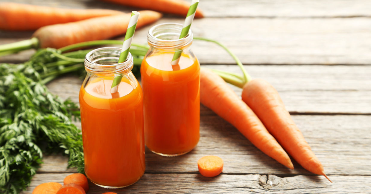 Carrot juice is loaded with vitamin A. Carrot juice is loaded with vitamin A.