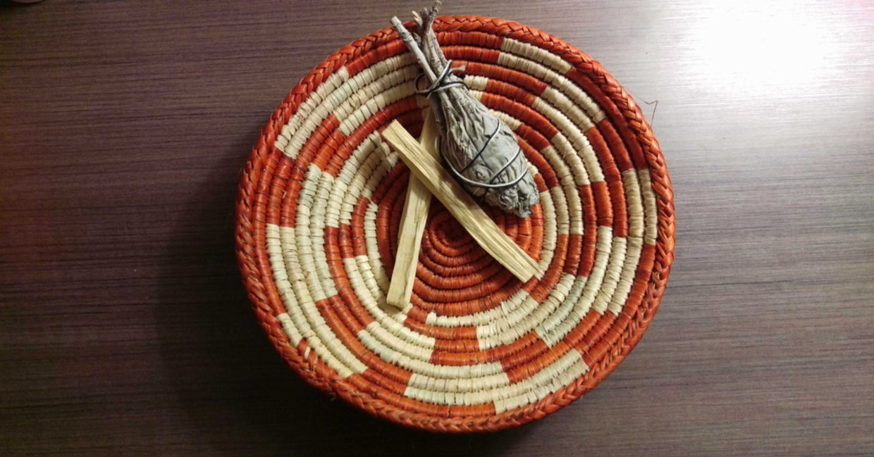 Native American basket. Native American basket.