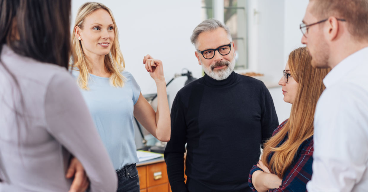 A group practices family constellations therapy. A group practices family constellations therapy.