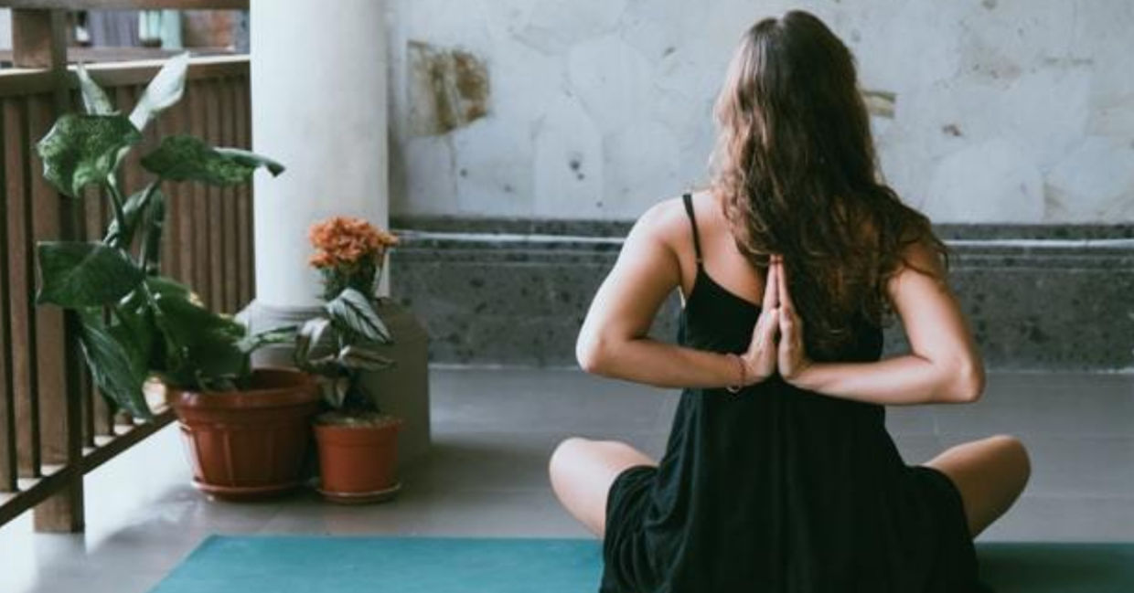 This heart opening yoga pose releases tension. This heart opening yoga pose releases tension.
