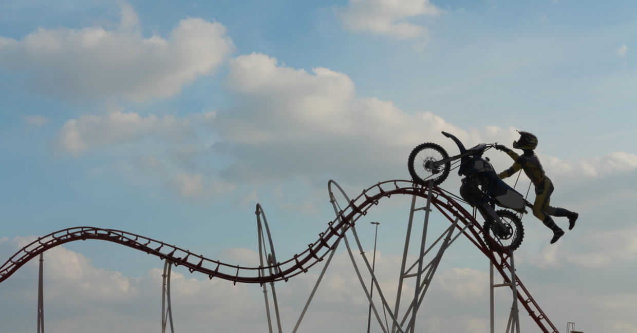 Don't try this stunt at home. Don't try this stunt at home.