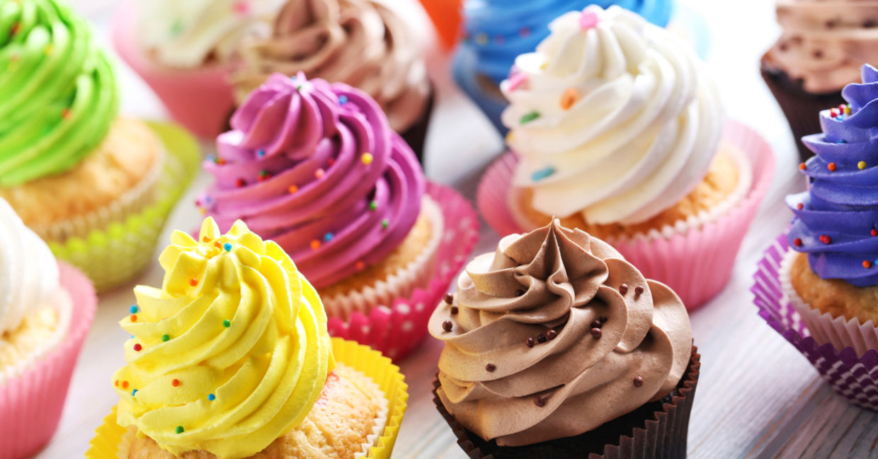 Selection of enticing cupcakes Selection of enticing cupcakes