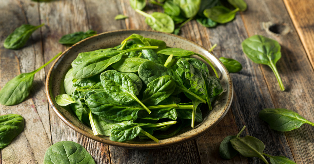 Picked spinach.