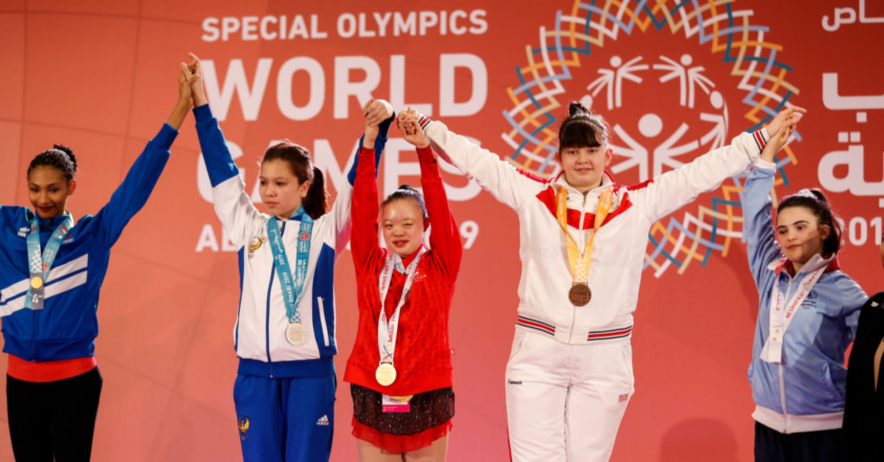Special Olympic athlete. Special Olympic athlete.