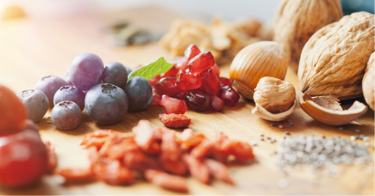 Various superfoods that are packed with nutrition. Various superfoods that are packed with nutrition.