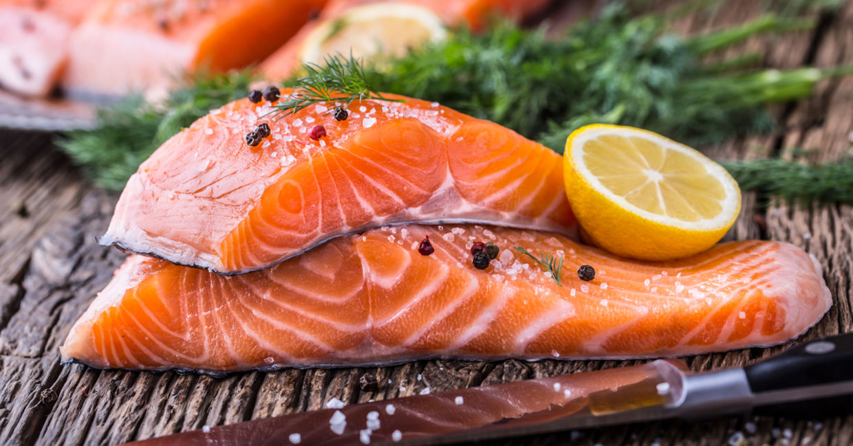 Salmon is a superfood high in Omega-3s. Salmon is a superfood high in Omega-3s.