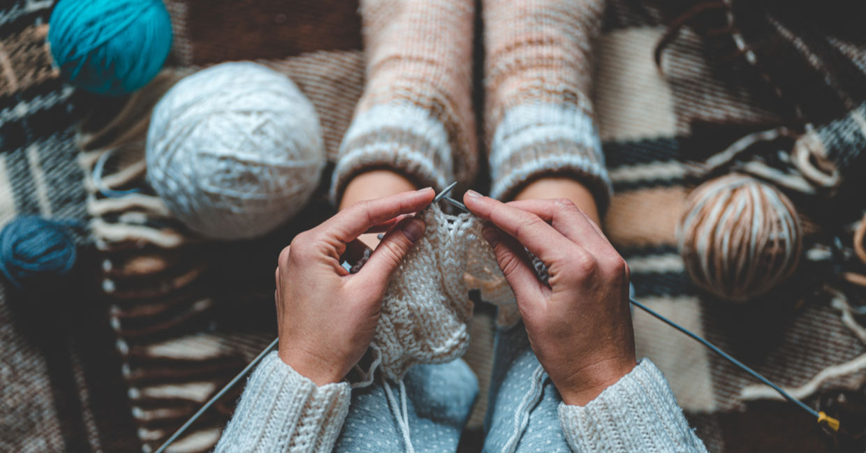Knitting can calm you. Knitting can calm you.