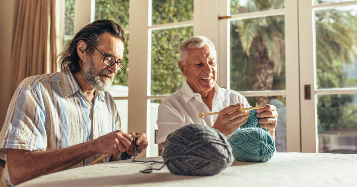 Knitting is good for brain health in older adults. Knitting is good for brain health in older adults.