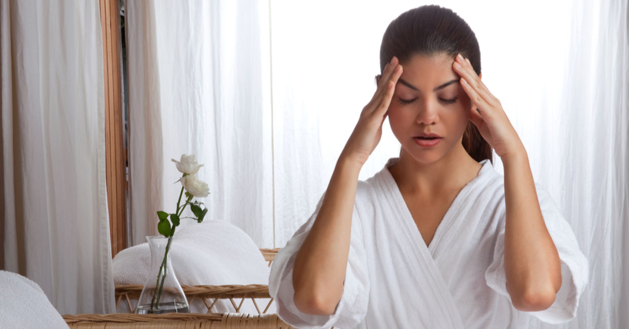 A DIY facial massage. A DIY facial massage.