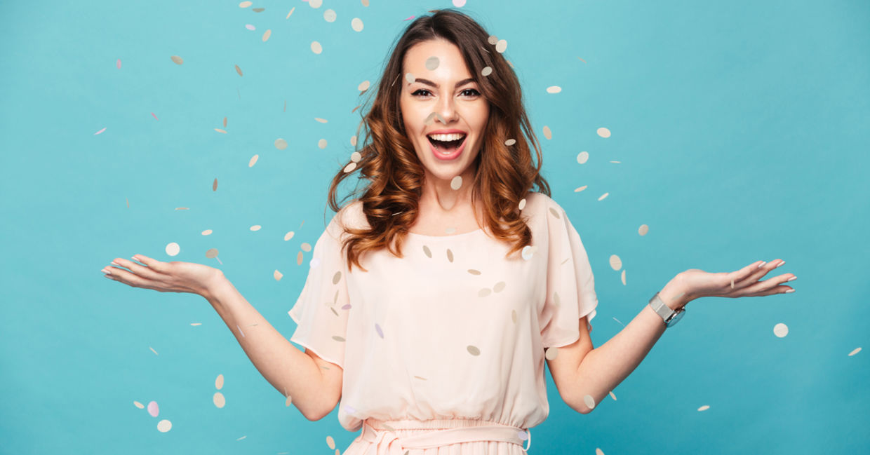 Portrait of a cheerful woman. Portrait of a cheerful woman.