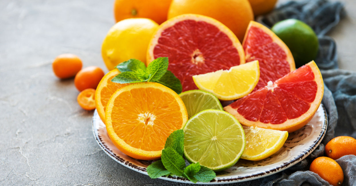 Citrus fruits are high in Vitamin C. Citrus fruits are high in Vitamin C.