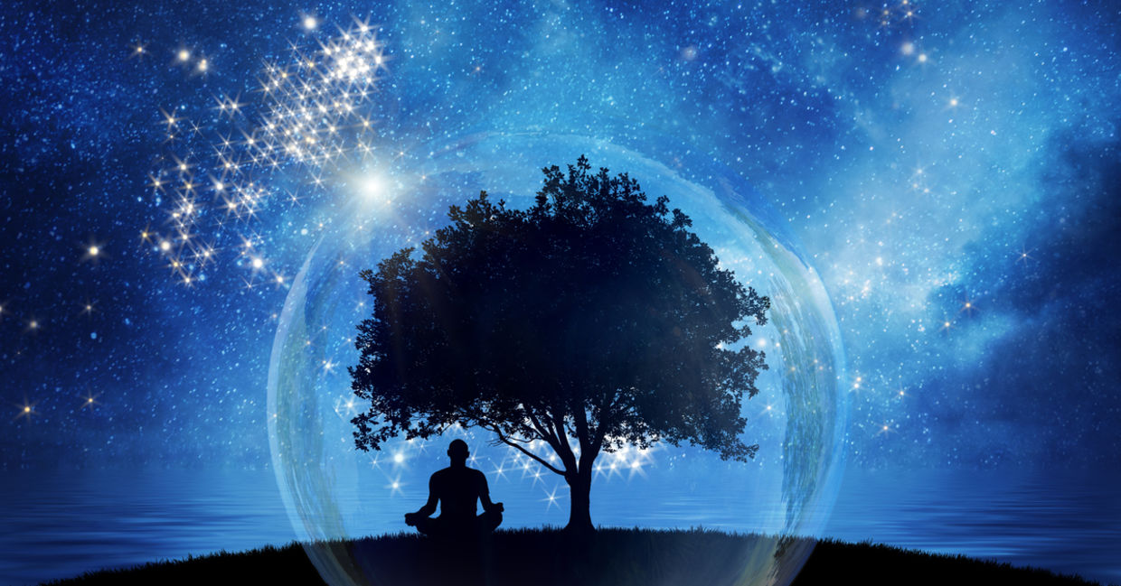 Meditating in nature. Meditating in nature.