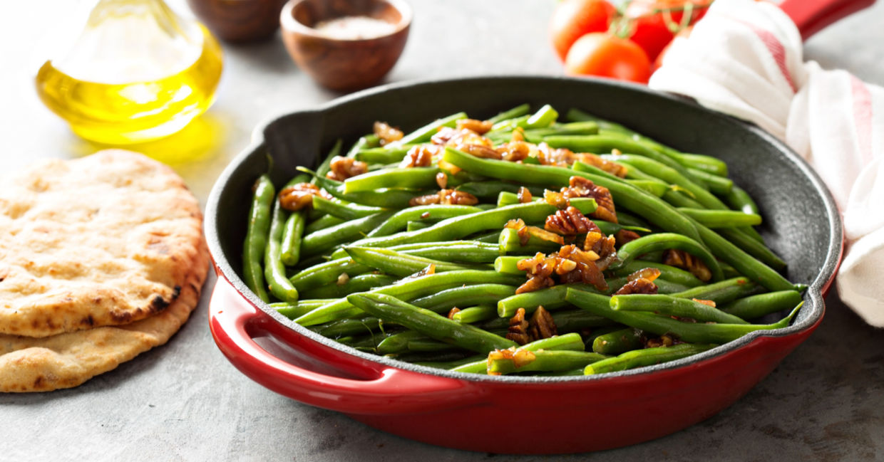 Healthy sauteed green beans. Healthy sauteed green beans.