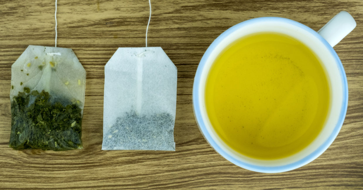 A cooled cup of green tea or tea leaves, shown here, make a great natural plant fertilizer. A cooled cup of green tea or tea leaves, shown here, make a great natural plant fertilizer.