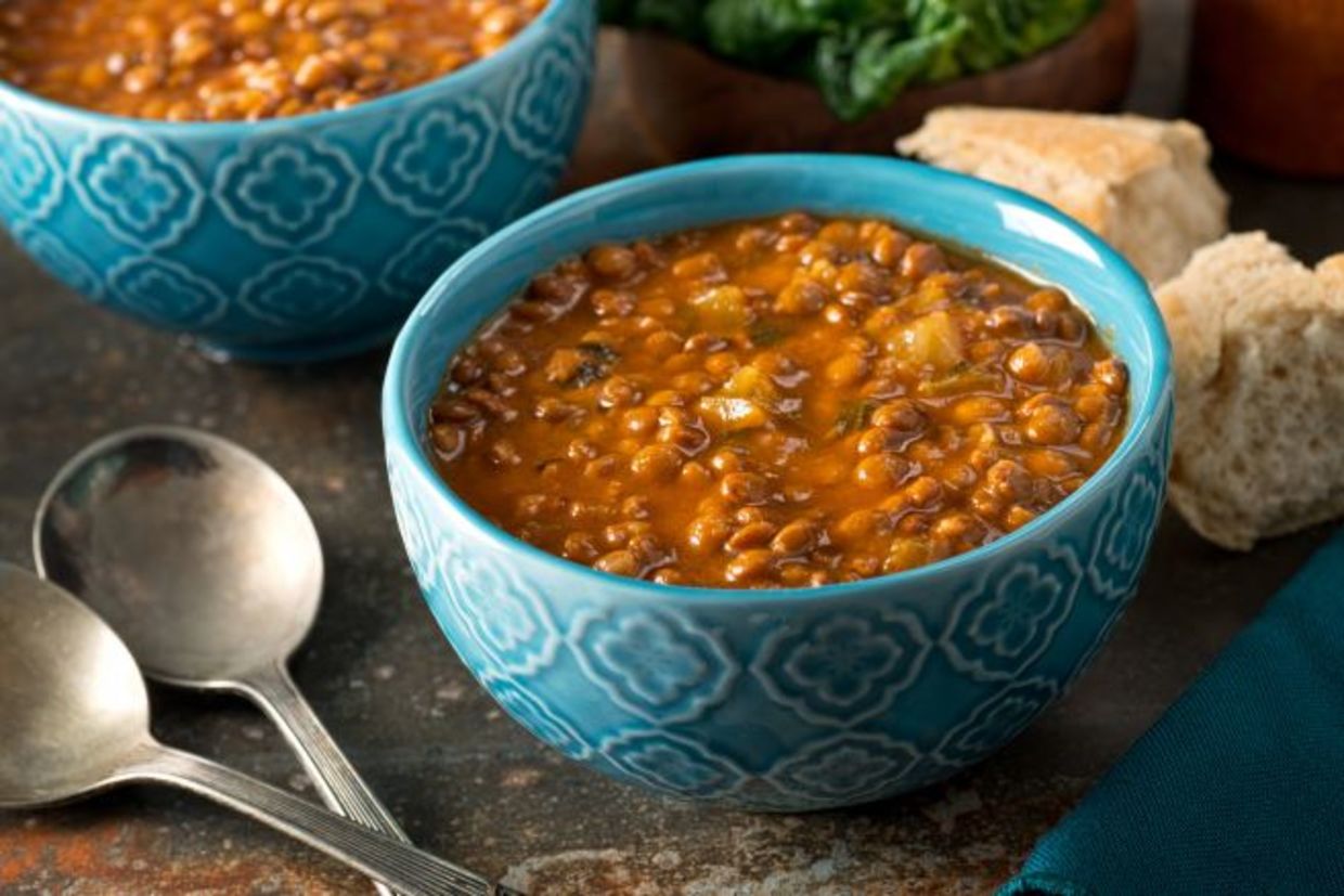Lentils soup in a bowl Lentils soup in a bowl