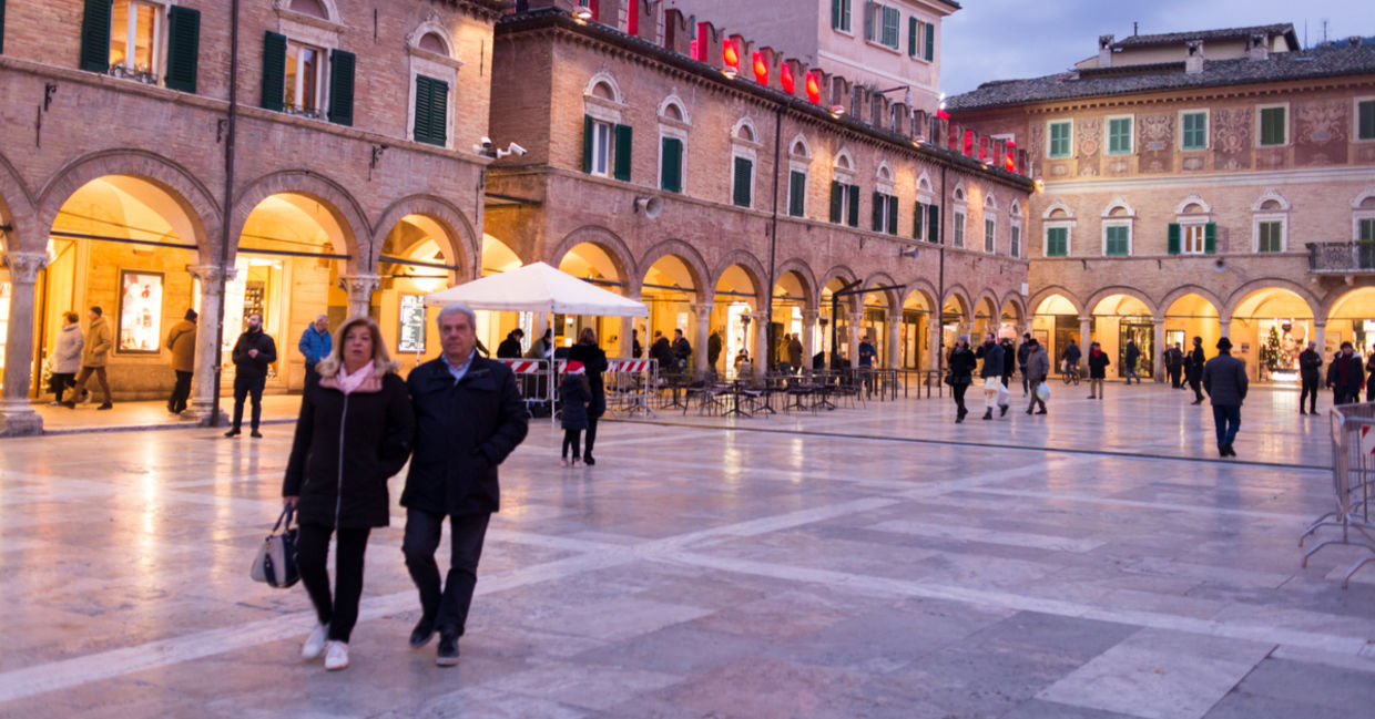 Going for an evening stroll in Marche, Italy. Going for an evening stroll in Marche, Italy.