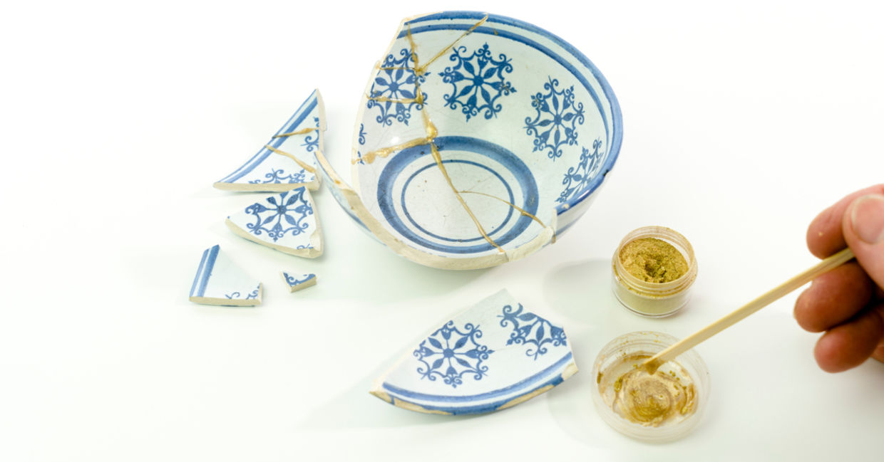 Imperfection is embraced in Kintsugi. Imperfection is embraced in Kintsugi.