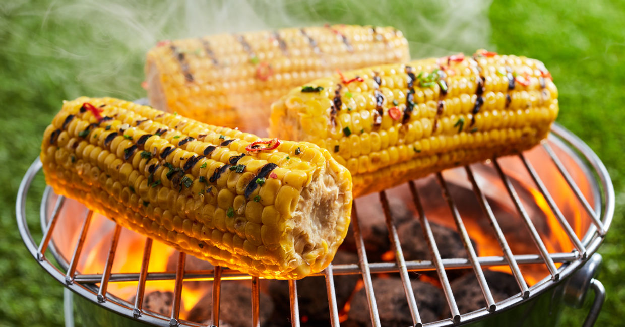 Grilled corn is full of heart healthy nutrients. Grilled corn is full of heart healthy nutrients.