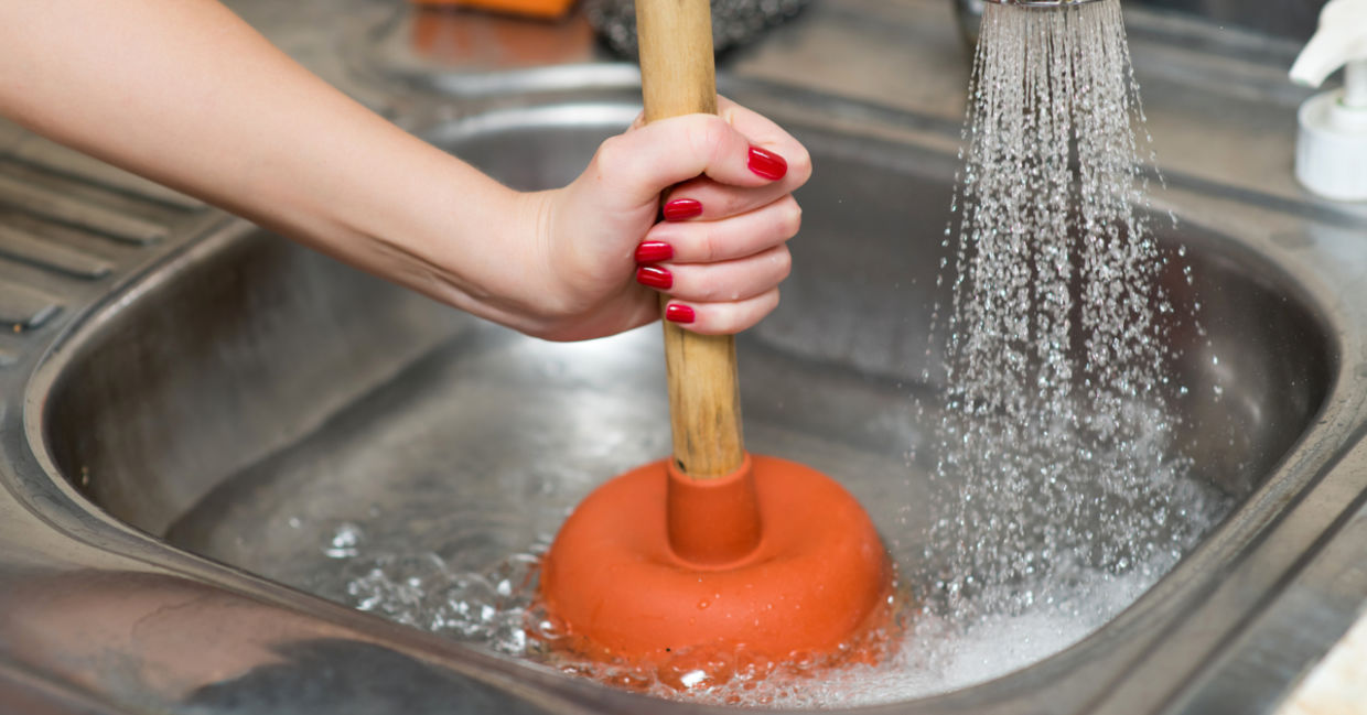 Use vinegar to clear a clogged drain. Use vinegar to clear a clogged drain.