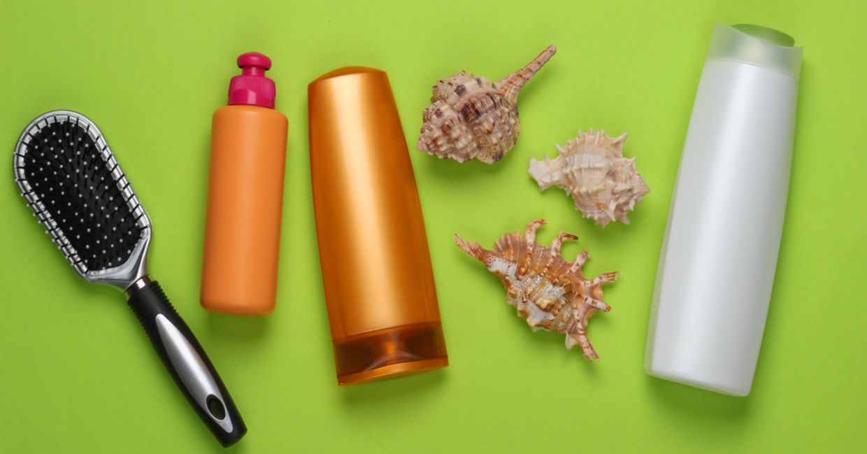 Beach hair care products. Beach hair care products.