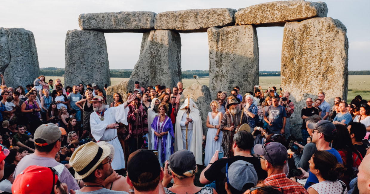 Summer Solstice celebration at Stonehenge. Summer Solstice celebration at Stonehenge.