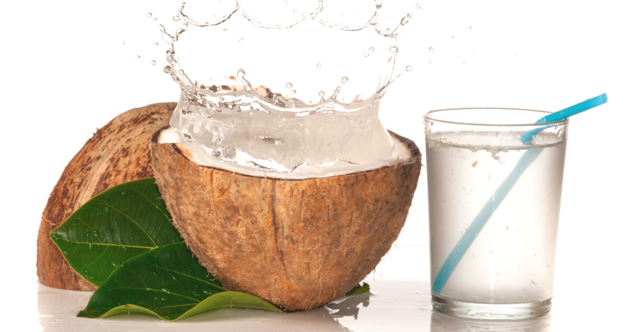Coconut with water splash. Coconut with water splash.
