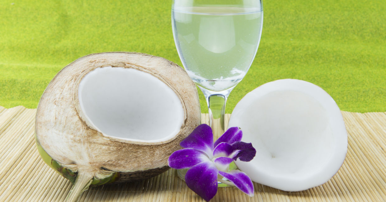 Fresh coconut water. Fresh coconut water.