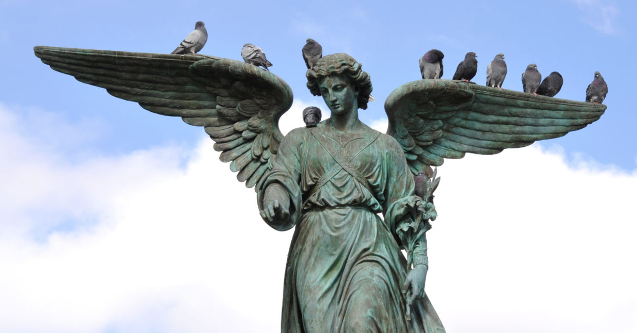Angel of the Waters Fountain (Bethesda Angel) in Central Park, New York City. Angel of the Waters Fountain (Bethesda Angel) in Central Park, New York City.