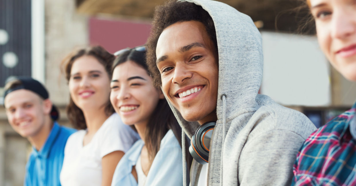 Happy young people.