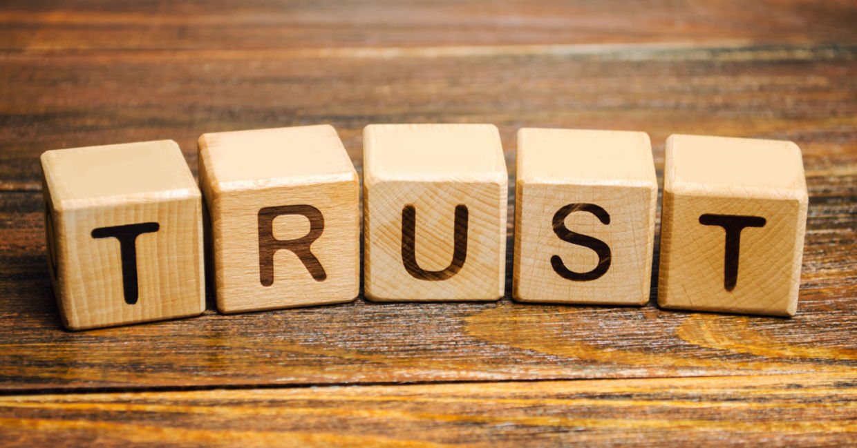 Wooden blocks with the word Trust. Wooden blocks with the word Trust.