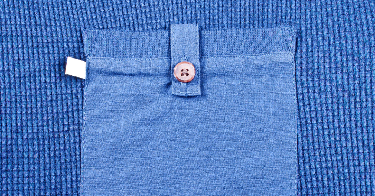 Close-up of a pocket. Close-up of a pocket.