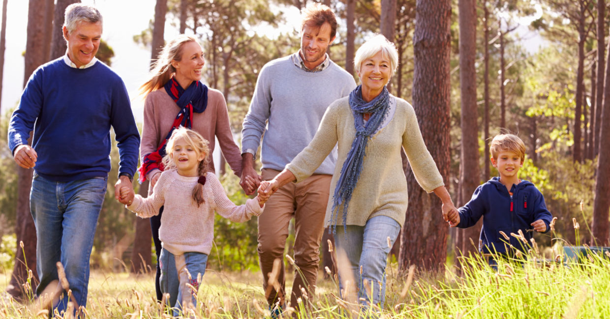 Multi-generational family spending time together Multi-generational family spending time together