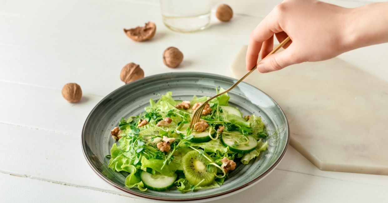 Salads are good for light eating. Salads are good for light eating.
