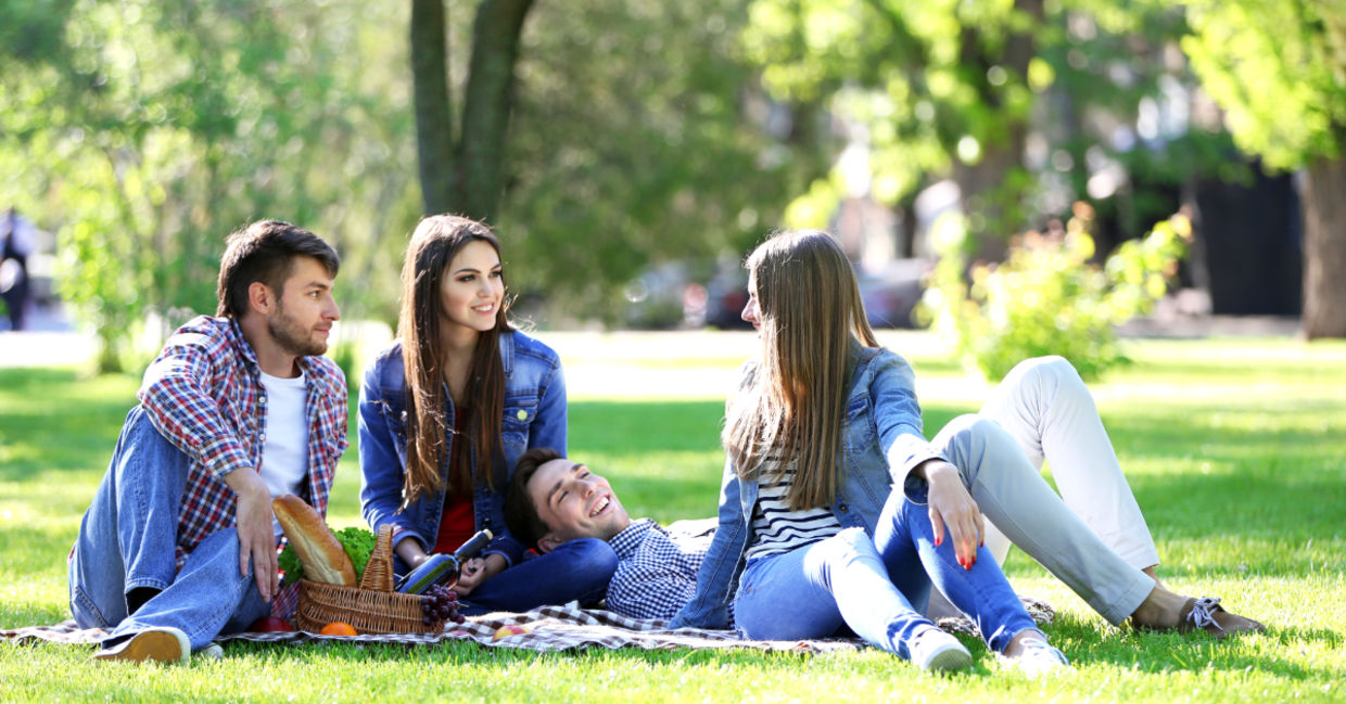 Picnic in the park. Picnic in the park.